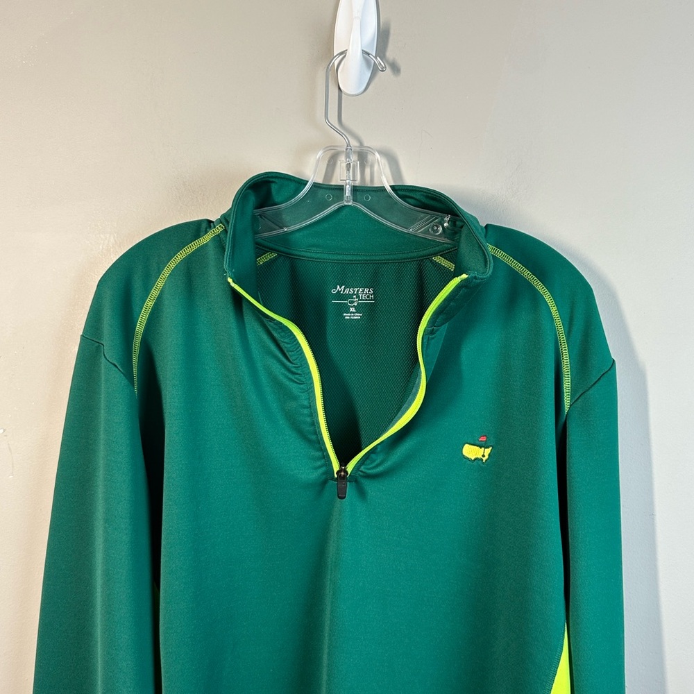 Masters Tech 1/4 Zip Pullover In Augusta Green Size XL Golf - Picture 12 of 13